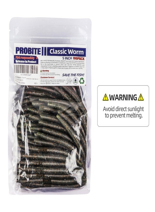 PROBITE Senko Soft Plastic Worm 100PCS, Soft Fishing Lures for Bass, Fishing Stick Bait Lures - Image 5
