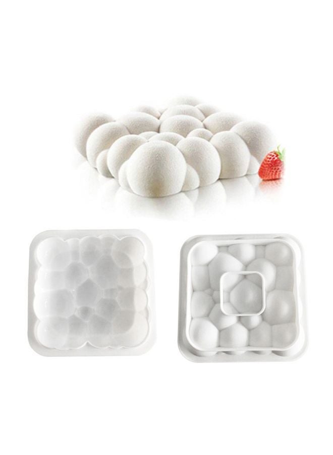 NIBEMINENT 3D Irregular Cloud Designed Cake Mold White 20x20x5cm - Image 4