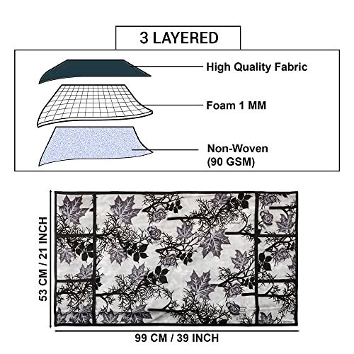 E-Retailer® Polyester 3-Layered Fridge Top Cover/Refrigerator Cover With 6 Utility Pockets (Color-Black, Size-39x21 Inches) - Image 3