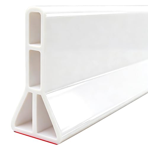 Ynotus 3" High Shower Water Splash Guard 67 Inch Collapsible Shower Threshold Water Dam Barrier Shower Dam Water Stopper To Keep Water In Shower Splash Guard For Walk In Shower Water Guard (5.6Ft） - Image 1