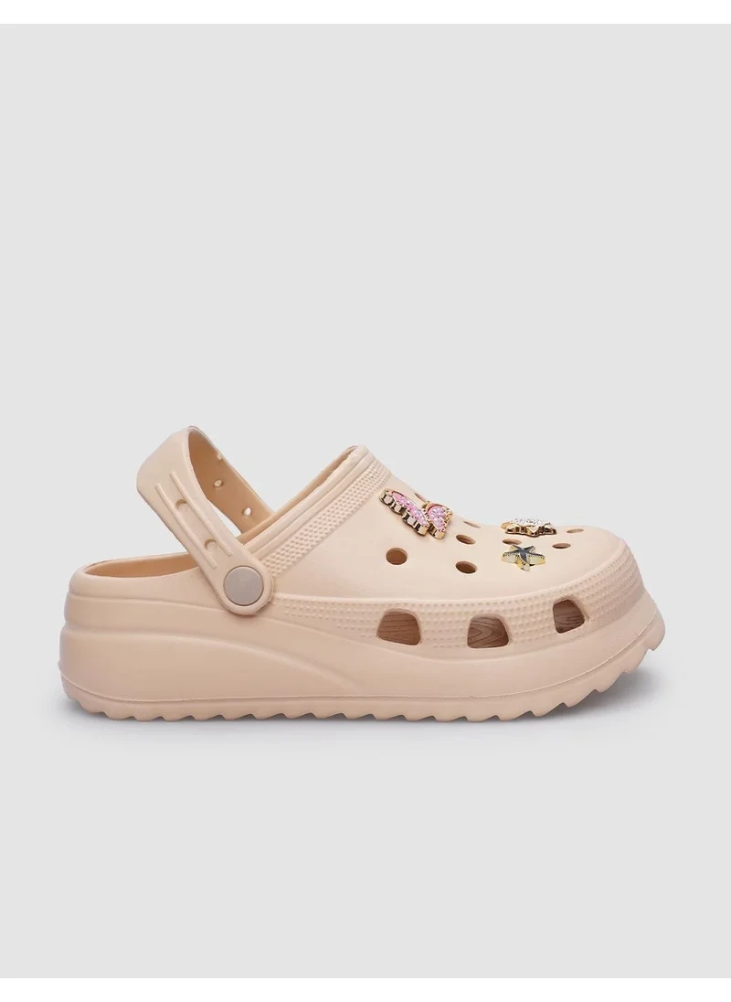 Cabani Snx Beige Stone Detailed Women's Eva Slippers