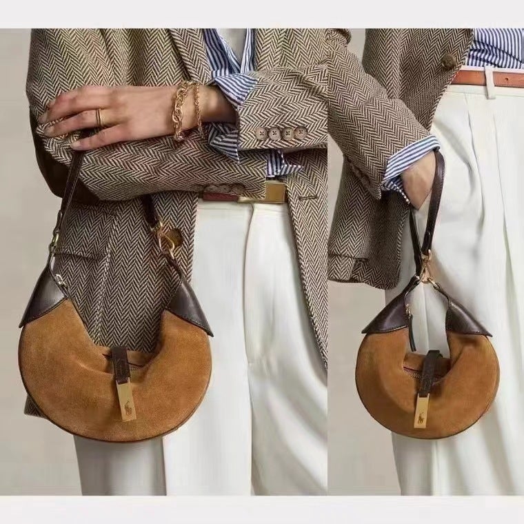 Ur Bag Fashion Semicircle Extendable Bag Niche Fashion All-Match Commuter Tote Messenger Bag Large Capacity - Image 5
