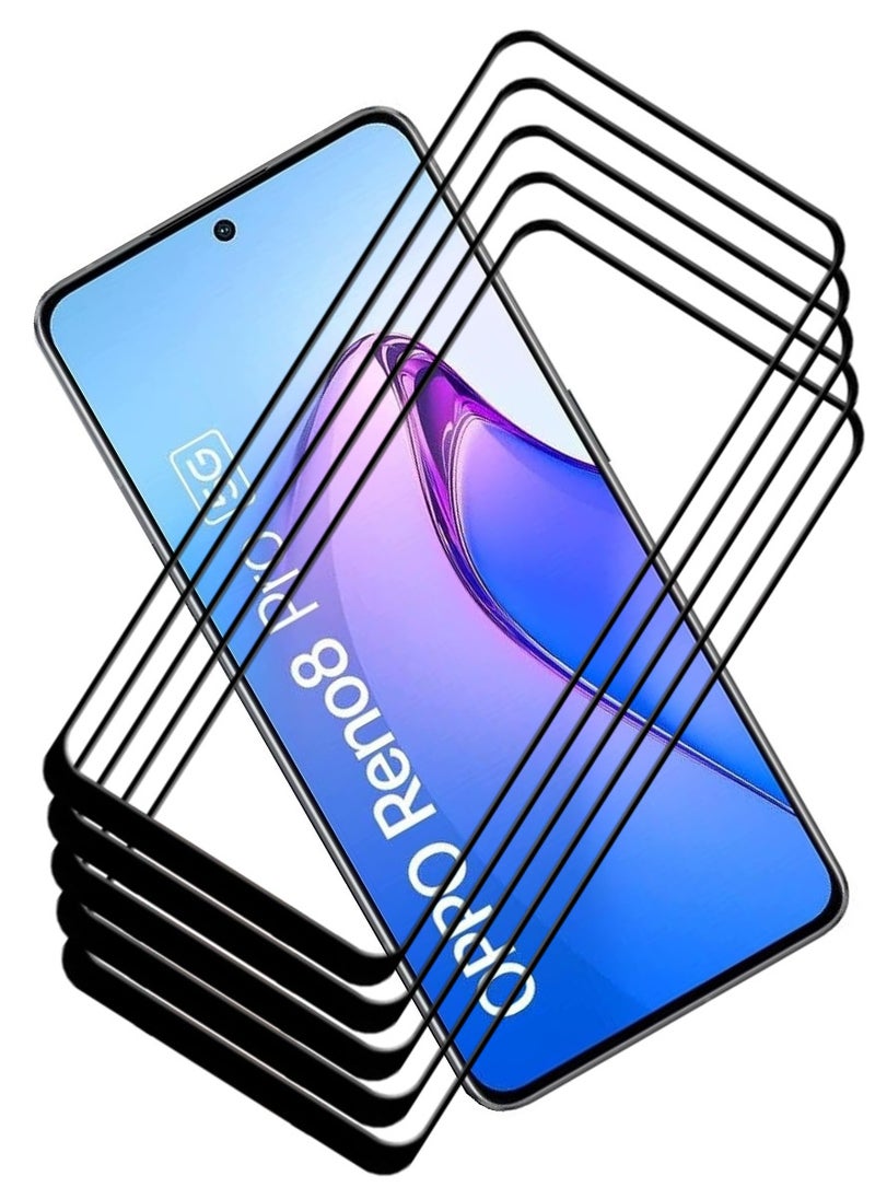 ACLIX 5 Pieces Antistatic ESD Dustproof Premium Quality High Definition Tempered Glass Screen Protector Designed For Oppo Reno8 Pro - Image 1