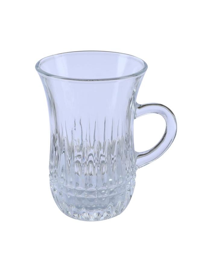 Alsaif A Set Of Tea Cups With Handle 6 Pieces Transparent - Image 2