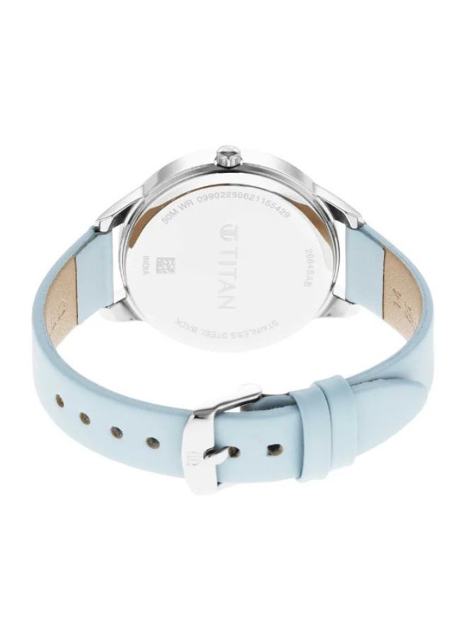 TITAN Pastel Dreams Blue Dial Blue Leather Strap Watch  - Image 5