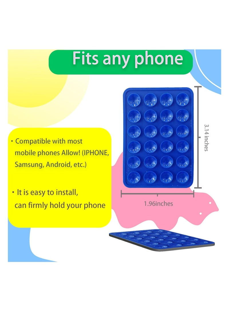 JOLLITY LLC حامل هاتف قوي مع لاصق سيليكوني وقاعدة شفط مضادة للانزلاق، حامل يدوي لاصق للهاتف المحمول، 2 قطعة بألوان عشوائية - Image 2