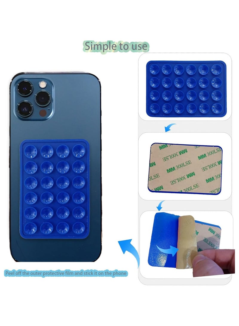 JOLLITY LLC حامل هاتف قوي مع لاصق سيليكوني وقاعدة شفط مضادة للانزلاق، حامل يدوي لاصق للهاتف المحمول، 2 قطعة بألوان عشوائية - Image 4