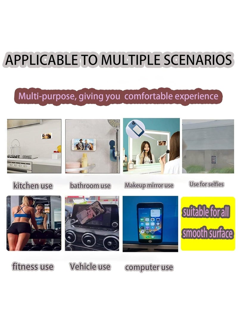 JOLLITY LLC حامل هاتف قوي مع لاصق سيليكوني وقاعدة شفط مضادة للانزلاق، حامل يدوي لاصق للهاتف المحمول، 2 قطعة بألوان عشوائية - Image 3