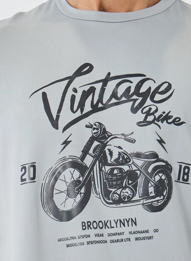 Take Two Take Two Graphic Print Round Neck Regular Fit T-Shirt