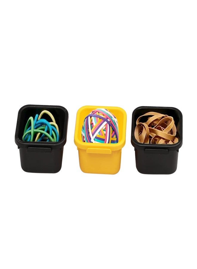 Cutting EDGE Plastic Set of 3 Interlocking Drawer Organizer for Cutlery & Desk Storage Set, Divider or Separator Tray for Household, Kitchen & Office (Black & Yellow) - Image 5