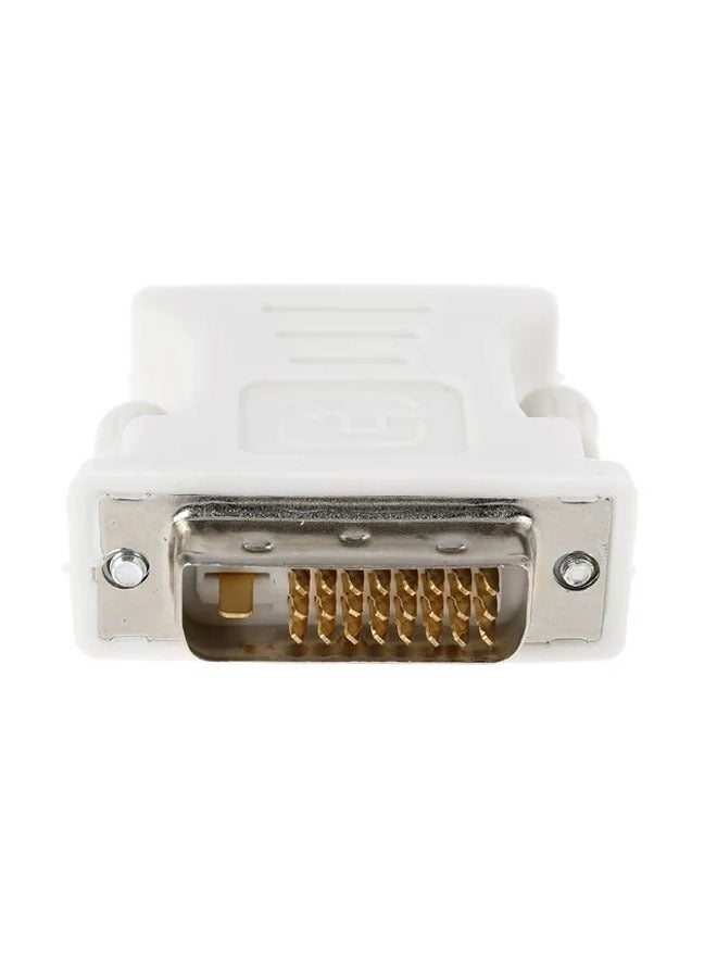 Taimi DVI 24 Pin Male To VGA 15 Pin Female Converter Adapter White  - Image 2