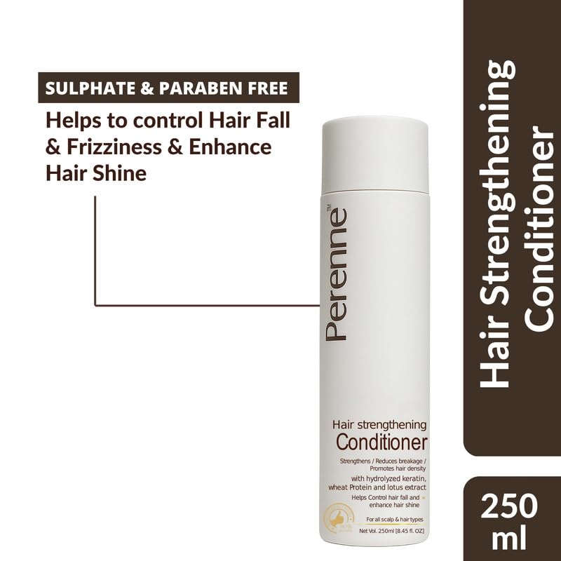 Perenne Hair Strengthening Conditioner with Hydrolyzed Keratin and Wheat Protein (250 ml) - Helps to Hair Fall control, Promotes Hair Growth for All Hair Types - Image 2