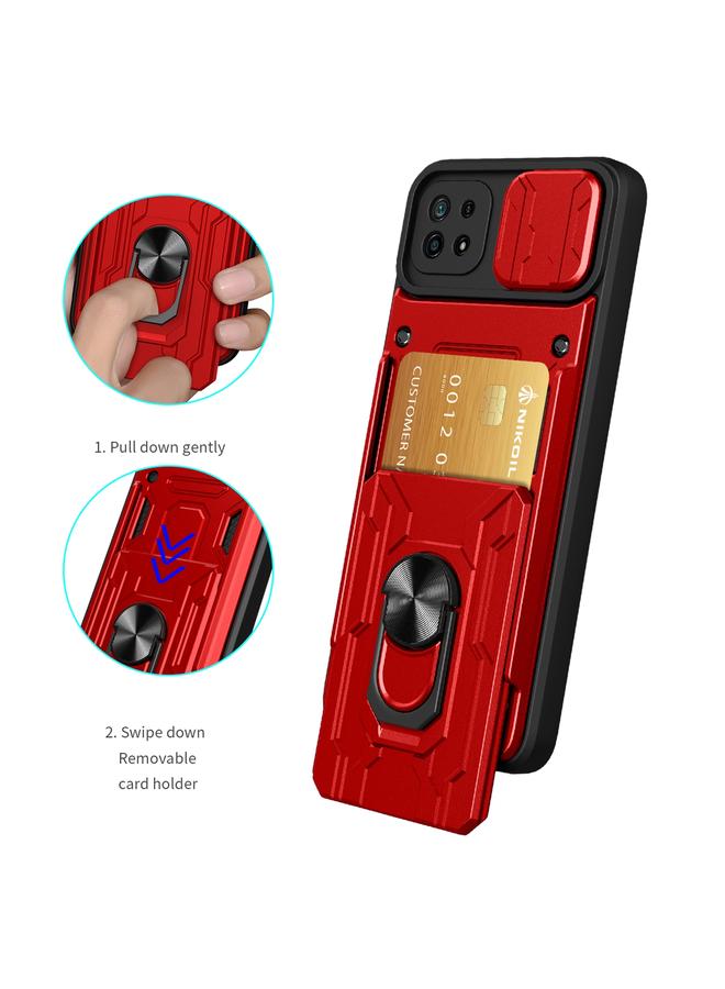 erorex Case For Samsung Galaxy A22 5G Sliding Camshield Card Phone Case - Image 3