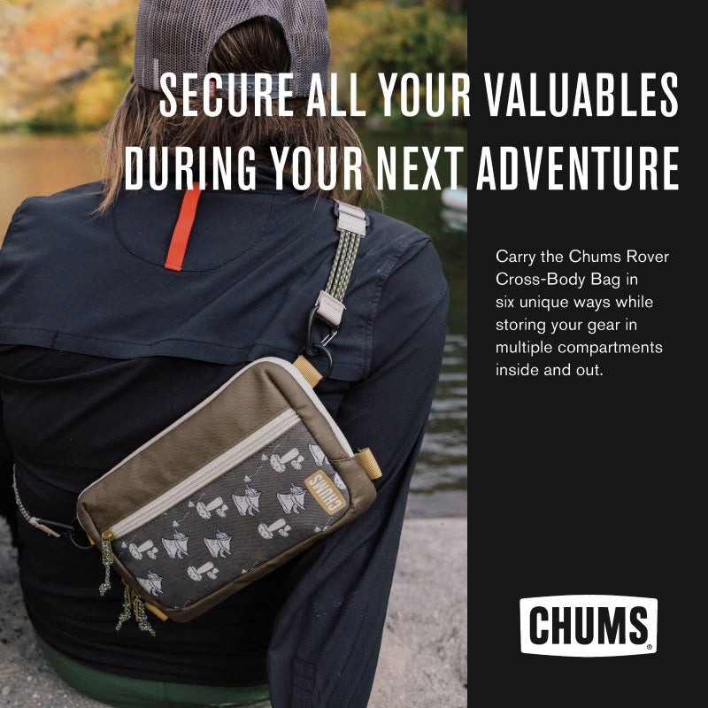 Chums Rover Crossbody Sling Bag for Women & Men â€“ Convertible, Multi-Pocket Day Pack for Travel (Western Black) - Image 3