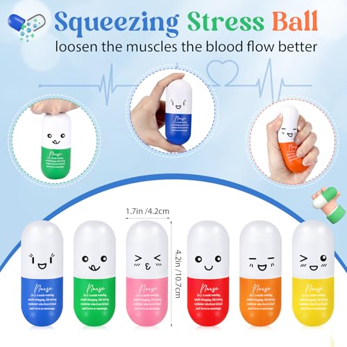 Arrowbash Stress Balls Bulk Nurse Thank You Appreciation Relief Stress Ball Nursing Assistants Nurse Appreciation Week Gifts Adult Medical Work Team Gifts18 PcsPill Style - Image 5
