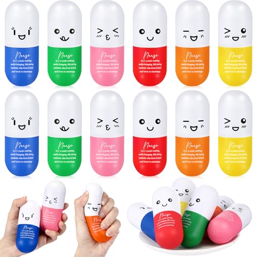Arrowbash Stress Balls Bulk Nurse Thank You Appreciation Relief Stress Ball Nursing Assistants Nurse Appreciation Week Gifts Adult Medical Work Team Gifts18 PcsPill Style - Image 1