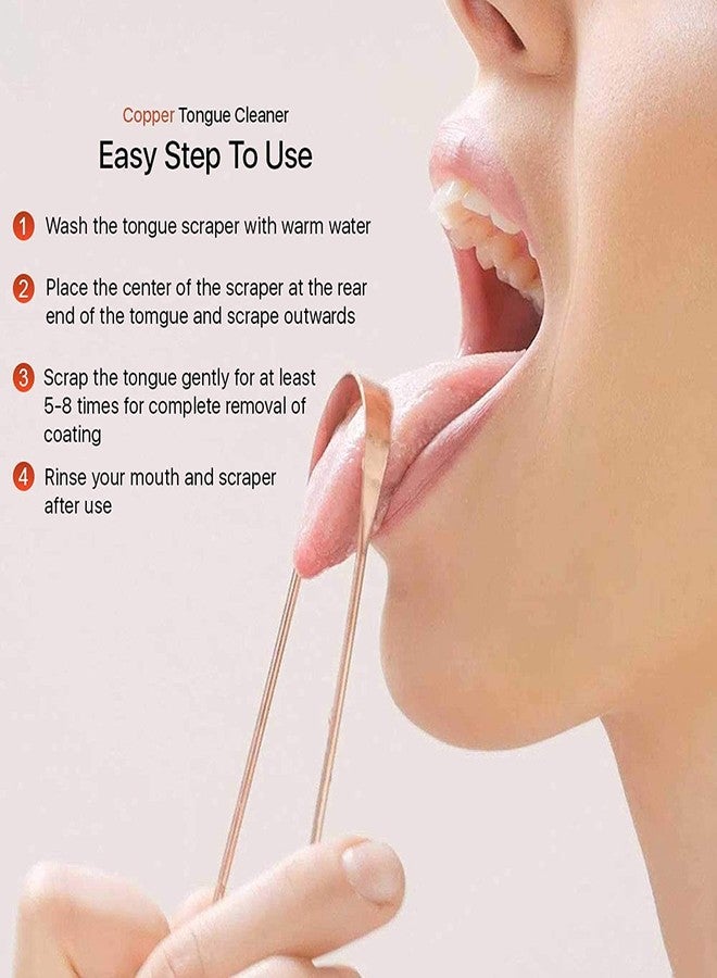 QIMACPLUS Heavy Copper Tongue Cleaner For Man And Woman Pack Of 1 - Image 2