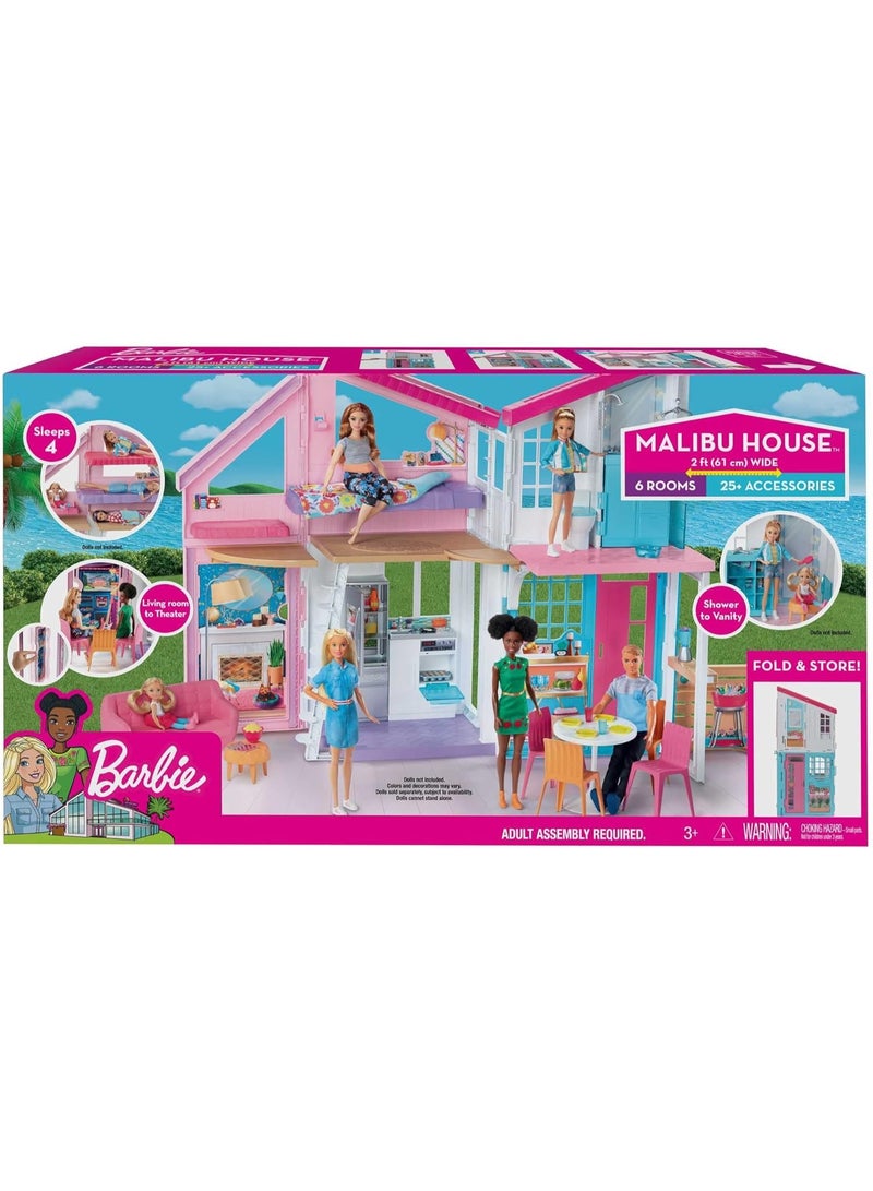 Barbie Malibu House Playset FXG57 - Image 1
