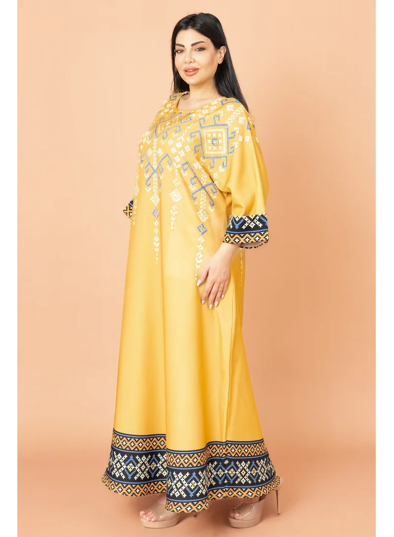 IKKXA Oriental Charm Jalabiya Yellow