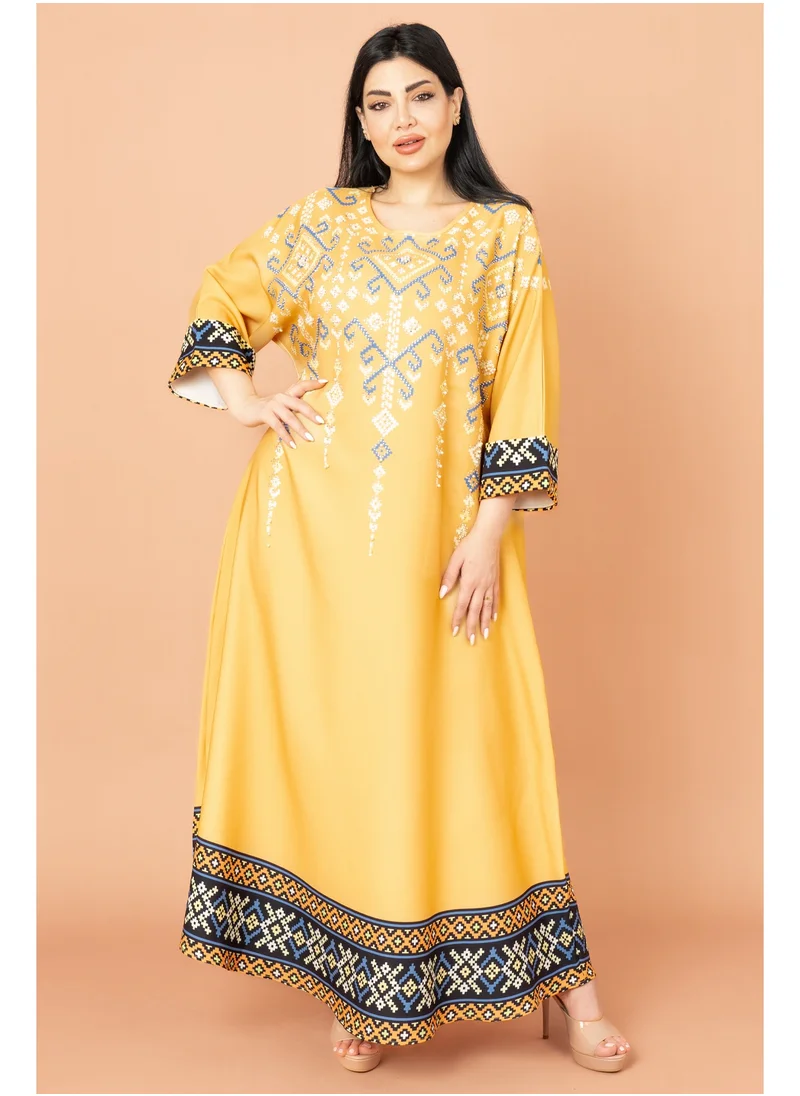 IKKXA Oriental Charm Jalabiya Yellow