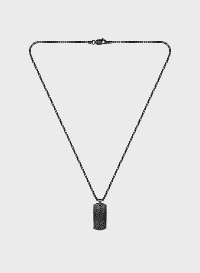 BOSS Devon Collection Pendant Necklace For Men In Black Stainless Steel - 1580577 - Image 4