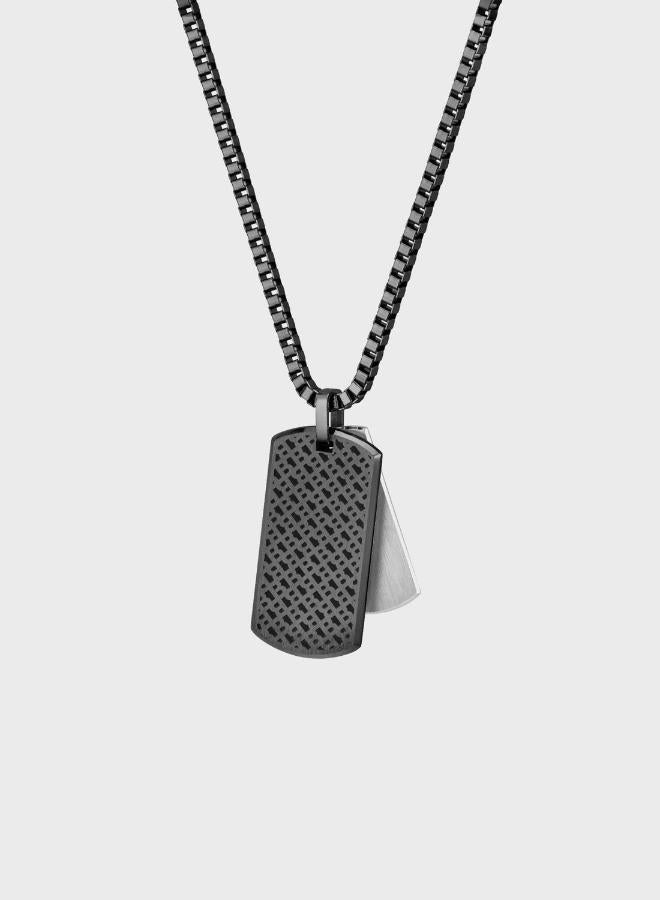 BOSS Devon Collection Pendant Necklace For Men In Black Stainless Steel - 1580577 - Image 3