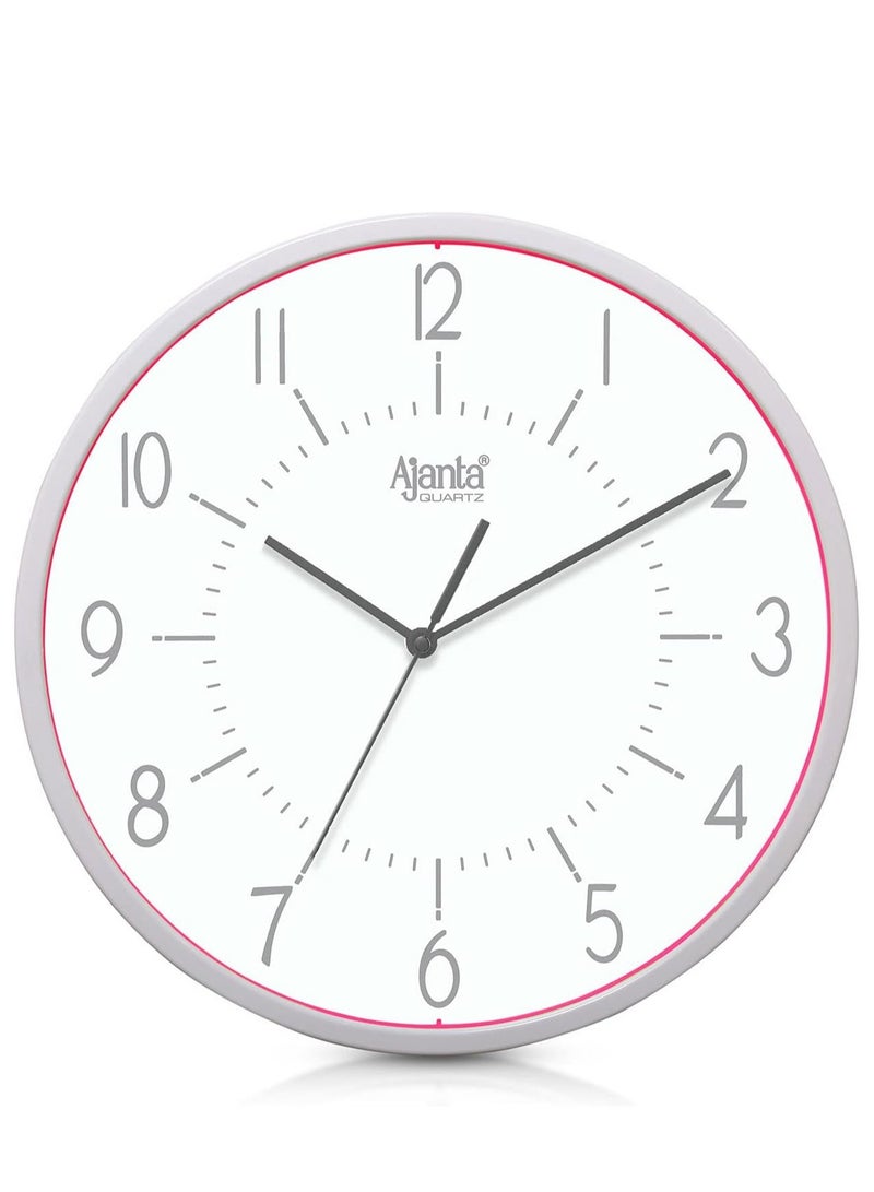 أجانتا ساعة كوارتز بلاستيكية بحركة صامتة حقيقية (وردي، 315 × 60 × 315 ملم)