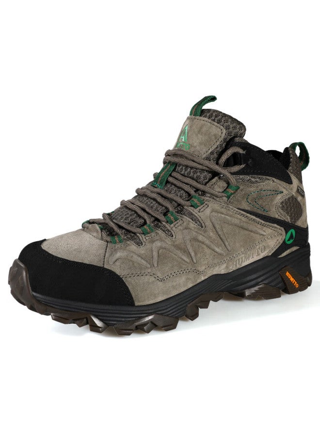 HUMTTO Humtto Men's Comfortable Shock Absorbing Outdoor Hiking Shoes Anti-slip Wear-resistant Men's Cross-country Climbing Shoes Khaki 39 - Image 3