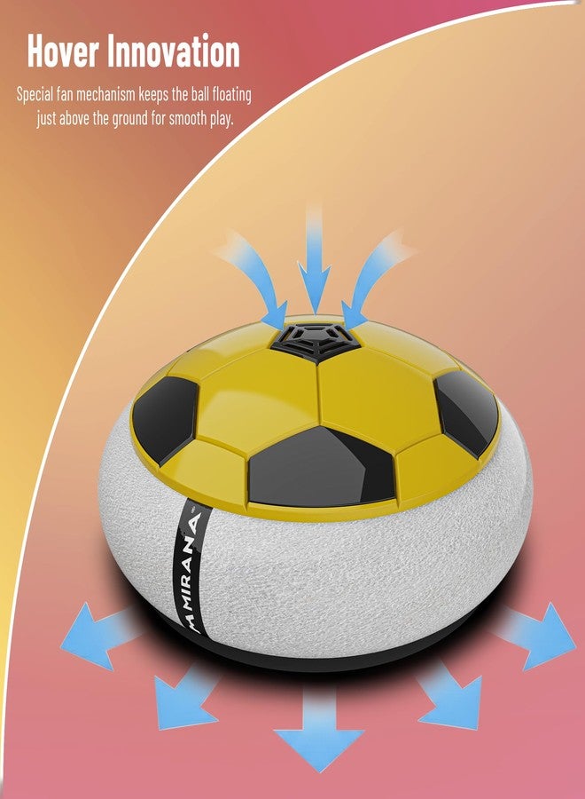 Mirana C-Type USB Rechargeable Hover Football Indoor Floating Hoverball Soccer | Air Football Neon Lite | Made in India Fun Toy Best Gift for Boys and Kids (Yellow) - Image 4