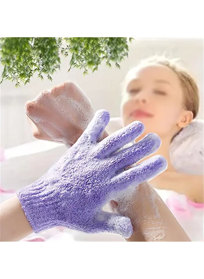 8 Pcs Green Double Sided Exfoliating Shower Gloves For Body Scrub And Spa Massage - Image 3
