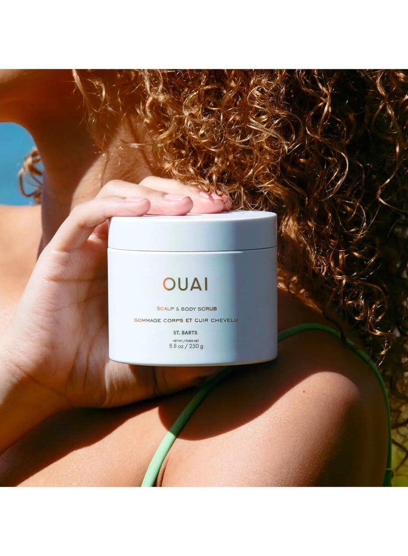 Ouai Scalp and Body Scrub St Barts Foaming Coconut Oil Sugar Scrub and Gentle Scalp Exfoliator Cleanses Removes Buildup and Moisturizes Skin Paraben Phthalate and Sulfate Free Body Care 8.8oz - Image 5