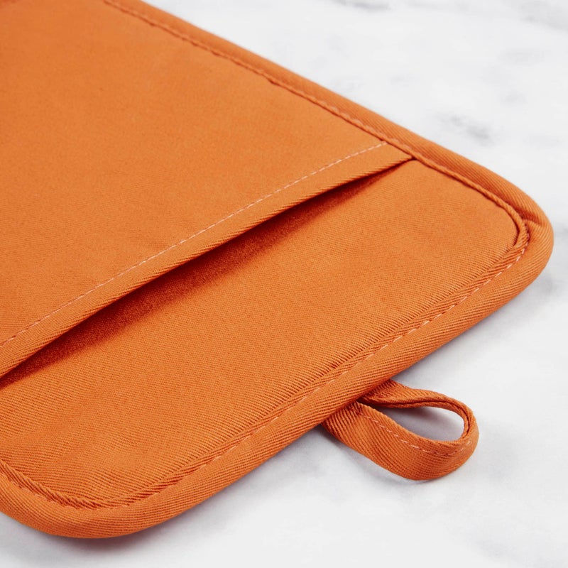 KitchenAid Ribbed Soft Silicone Pot Holder 2-Pack Set  Honey  7""x9"" - Image 4