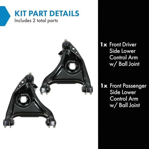 TRQ Front Lower Control Arm with Ball Joint Set Compatible with 1995-2002 Ford Crown Victoria Lincoln Town Car Mercury Grand Marquis - Image 2