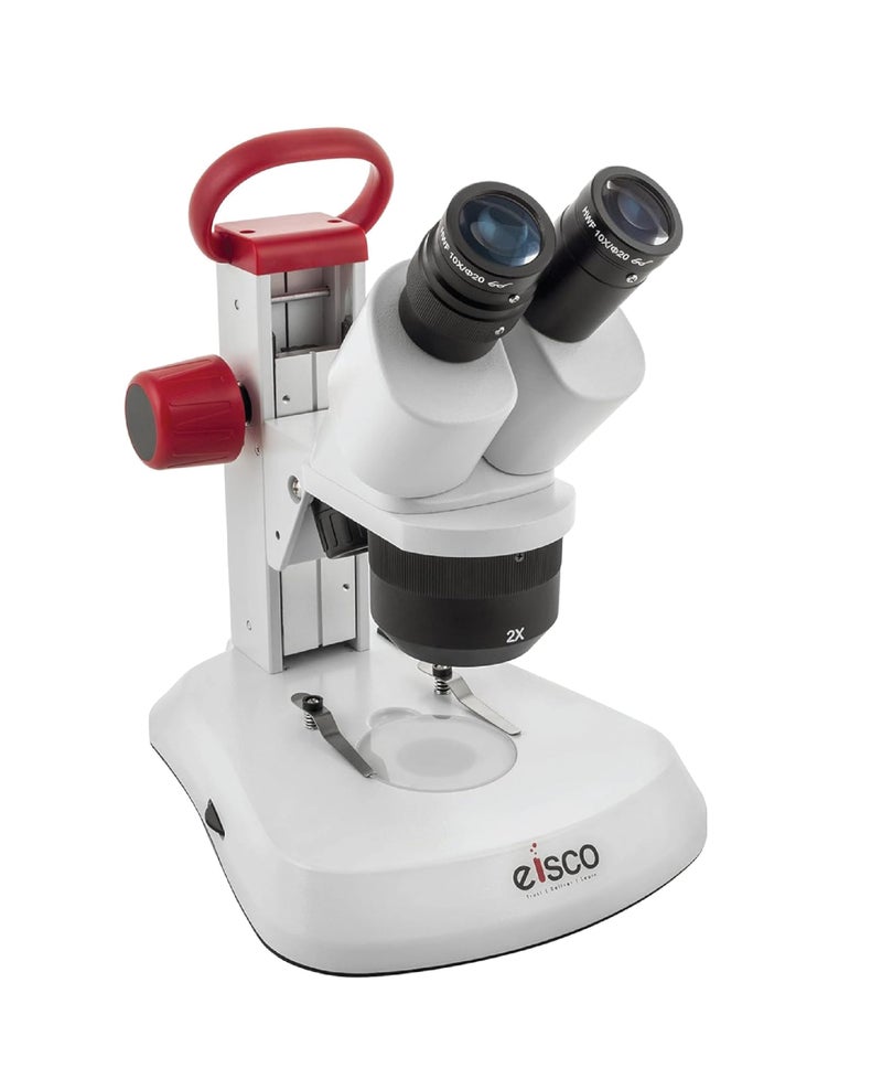 EISCO Premium Redline Stereo Binocular Microscope – Dual Magnification 10X/20X – Incident & Transmitted LED with Adjustable Illumination – Wide Field Eyepieces, Eyeshades, Durable Carry Handle - Image 1