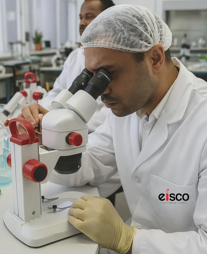 EISCO Premium Redline Stereo Binocular Microscope – Dual Magnification 10X/20X – Incident & Transmitted LED with Adjustable Illumination – Wide Field Eyepieces, Eyeshades, Durable Carry Handle - Image 5