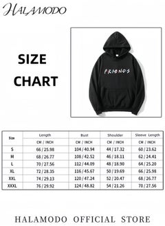 HALAMODO Unisex Hoodies Long-Sleeved Printed Tops Casual Sweatshirts Soft Sportswear Fashion Youth Pullovers with Drawstrings and Large Pockets for Daily Wear  - Image 5