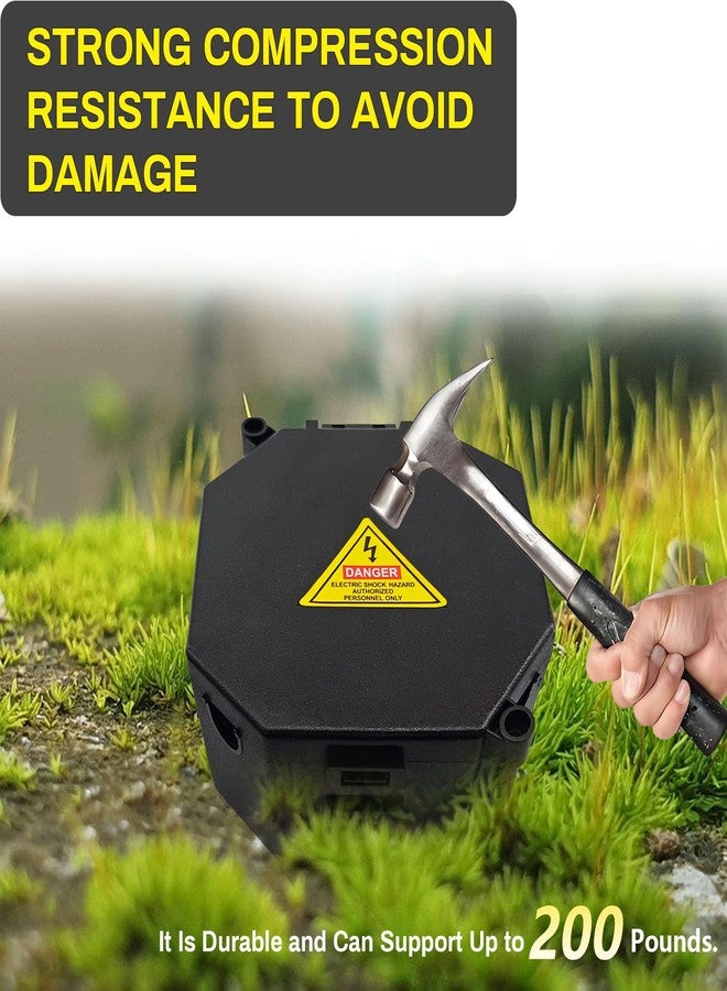 MIARALA Black Open Splice Junction Box (2 Pack), Electrical Splice Box Wire Junction Box with Cover V0 Flame Retardant Rating(Highest Level) - Image 3