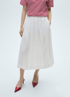 MANGO Cotton Pleated Skirt  - Image 1