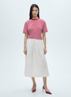 MANGO Cotton Pleated Skirt  - Image 4