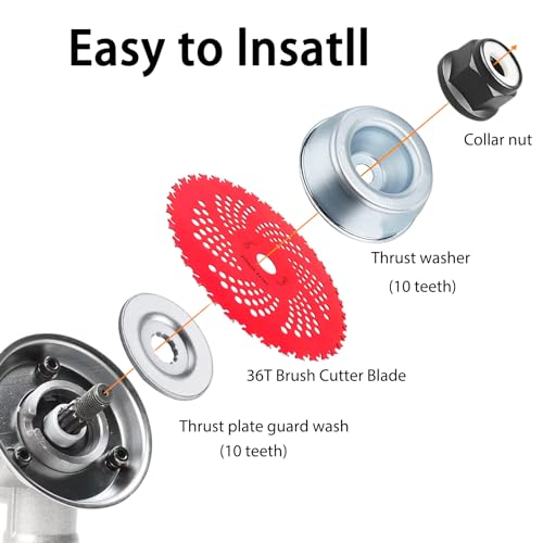 IRmm 2 Pack 9" x 36 Teeth Carbide Tipped Brush Cutter Blades, Weed Eater Blades, Weed Wacker Blade for Brush Cutter, Trimmer, Weed Eater - Image 4