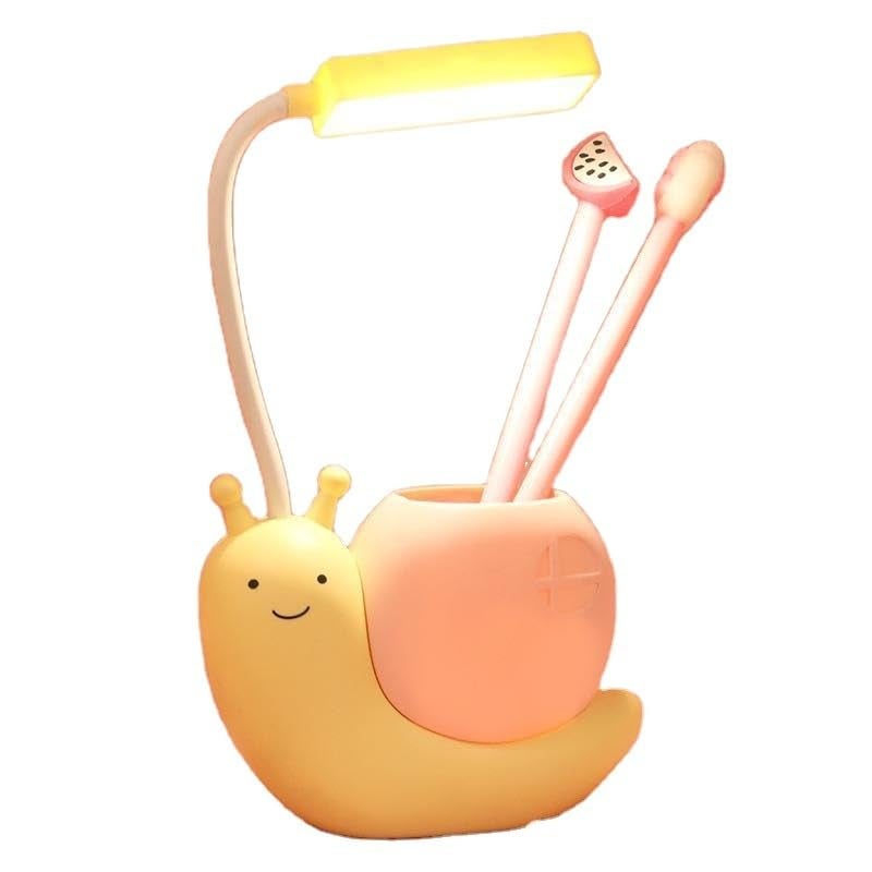 LED Desk Lamp - LED Study Light with Power Switch, Multi-Angle Adjustability, Foldable Design– Perfect for Studying, Reading & Sleeping, Soft Light Eye, EL-455 (Yellow)