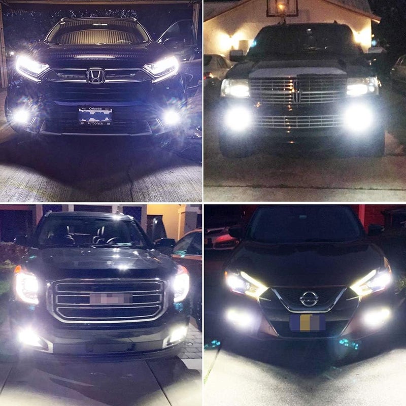 AUXLIGHT مصابيح ضباب LED 2504 DRL، 2400 لومن سطوع شديد PSX24W 12276 بديل للسيارات والشاحنات، 6000K أبيض زينون - Image 2