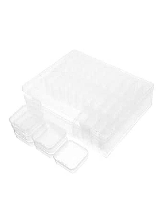 Clear Plastic Storage Box Organizer with Lid for Home Office Crafts Electronics - Image 1