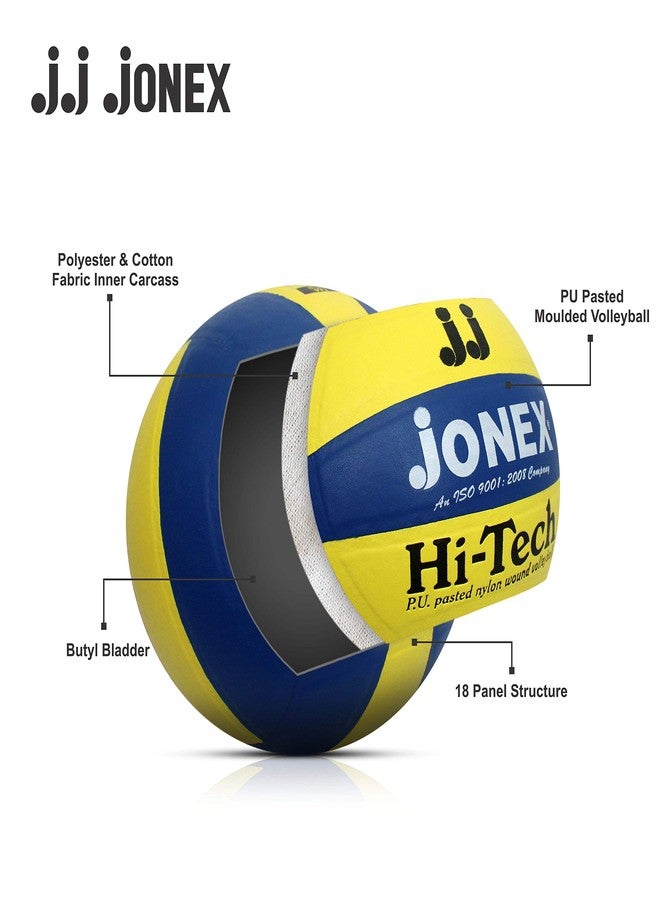 جونيكس كرة طائرة JJ Jonex HITECH، مقاس 4، لون أزرق - Image 5