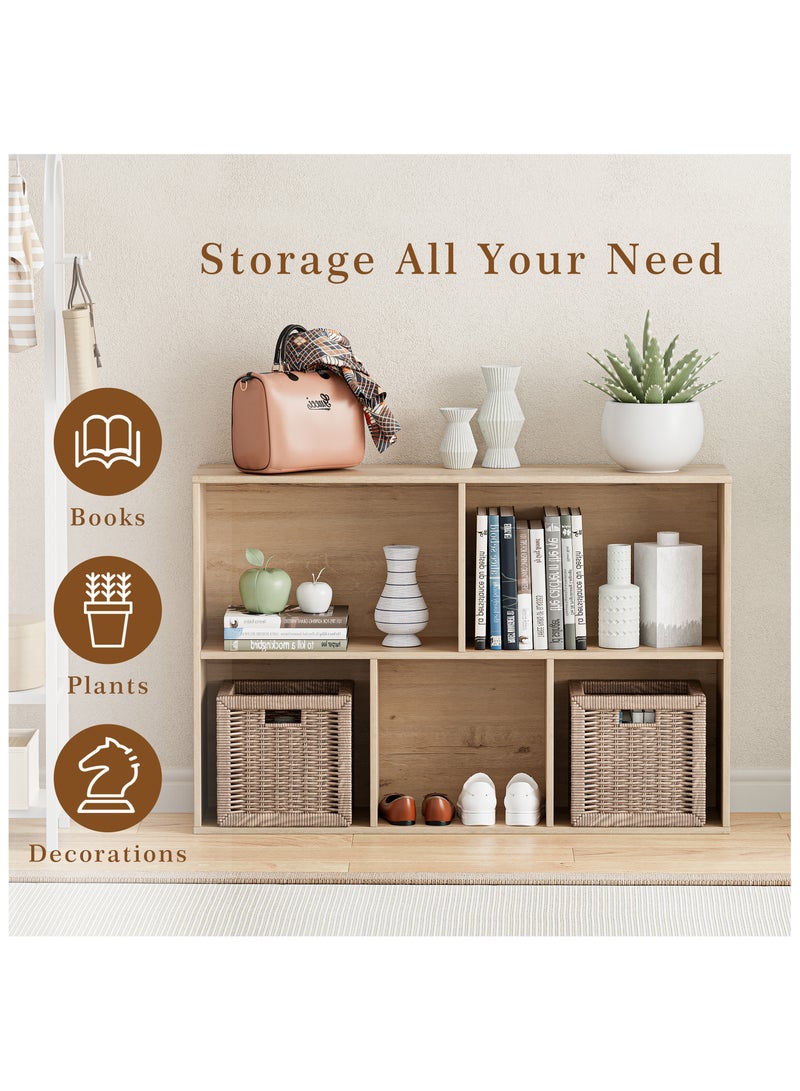 DOOHWAN 11in Cube Storage Organizer with Closed Back - Wooden Bookshelf Display Cubes for Home, Office, Closet Cabinet Organizer Shelf - Image 3