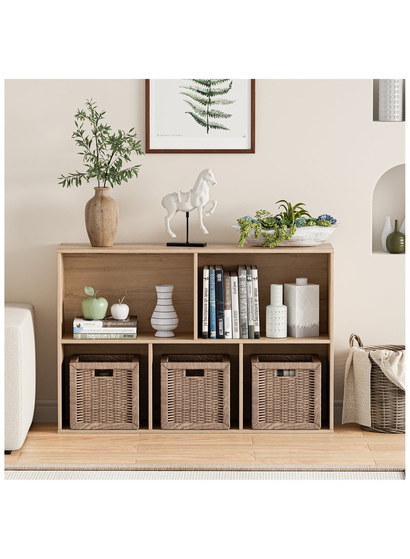DOOHWAN 11in Cube Storage Organizer with Closed Back - Wooden Bookshelf Display Cubes for Home, Office, Closet Cabinet Organizer Shelf - Image 2