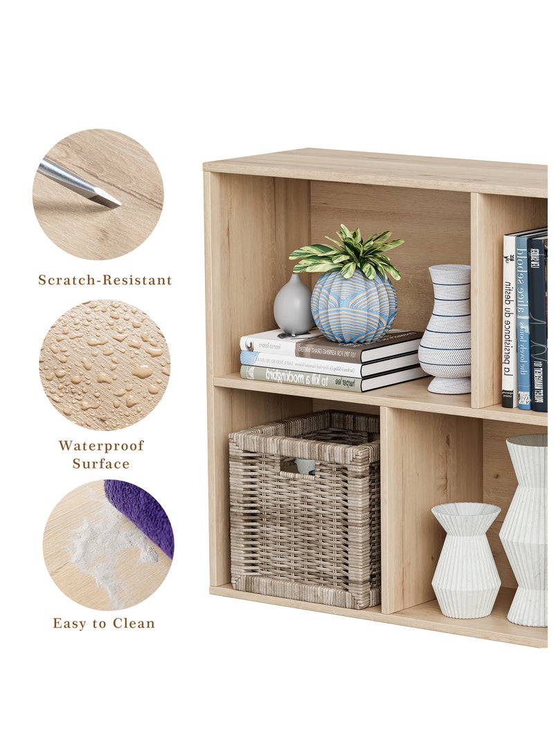 DOOHWAN 11in Cube Storage Organizer with Closed Back - Wooden Bookshelf Display Cubes for Home, Office, Closet Cabinet Organizer Shelf - Image 4