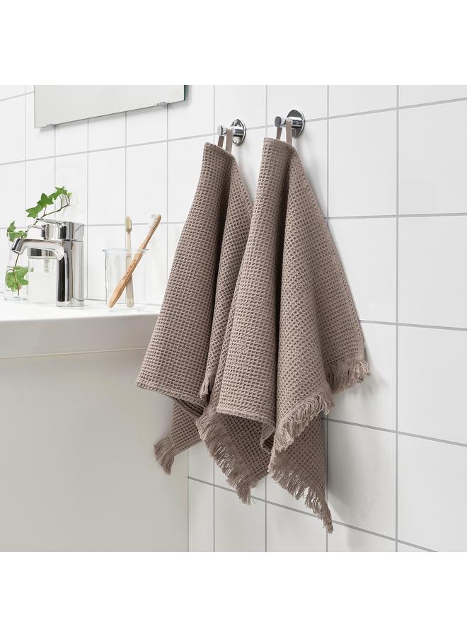 Hand towel, light grey/brown, 40x70 cm  - Image 4