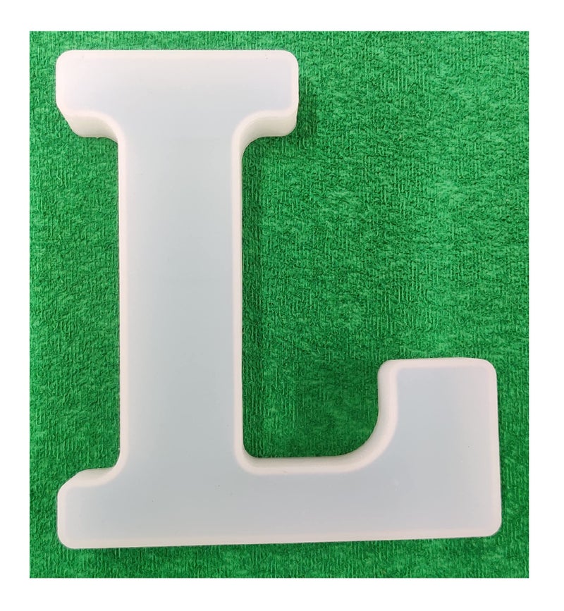 R H Lifestyle Resin Art Silicone Individual Alphabet Moulds, Alphabet Resin Mould Epoxy Resin Art with Mold Silicon Jewellery Moulds Resin Art Kit for Beginners 5.2 INCH (Letter L) - Image 3