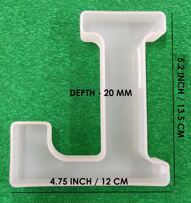 R H Lifestyle Resin Art Silicone Individual Alphabet Moulds, Alphabet Resin Mould Epoxy Resin Art with Mold Silicon Jewellery Moulds Resin Art Kit for Beginners 5.2 INCH (Letter L) - Image 2
